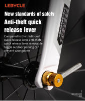 Lebycle Accesorios De Bicicleta MTB Ruedas De Seguridad Con Cerradura Ultraligero Anti-Robo Palanca De Liberaón Rápida Para Bicicletas De Carretera Y Montaña - details 0