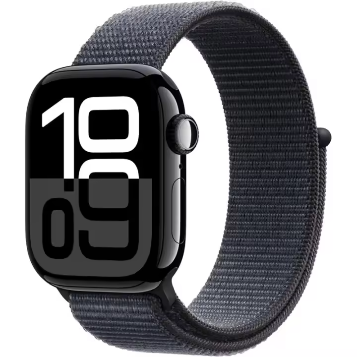 Apple Watch Series 10 GPS Cellular 42mm, con correa deportiva AC y Ink de aluminio negro, idéntica - 1