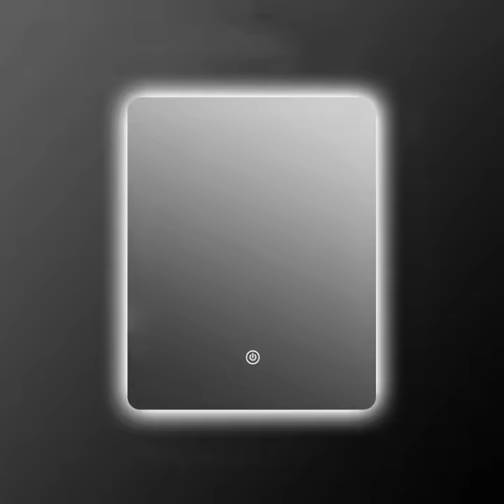 Espejo de pared para baño, espejo de baño con iluminación, espejo con luz LED, interruptor táctil y 3 colores regulable (45 x 60 cm) - 1