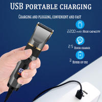 Professional cordless hair trimmer for men kit adjustable beard&body hair clipper electric rechargeable haircut machine washable - details 2