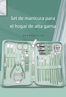 Kit De Manicura Y Pedicura Verde Claro 7-22 Piezas Acero De Alta Calidad Herramientas Multifuncionales Profesionales Para Cuidado De Uñas Y Pies - details 0