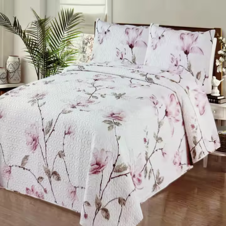 Vivid Torral - Colcha Bouti Verano Niza Estampada Reversible + Fundas De Cojines* Poliéster, Fresquita, Transpirable, Diseño, Primavera, Verano - 1