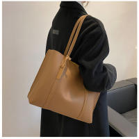 Bolso De Hombro Versátil De Cuero Suave Negro Minimalista Gran Capacidad Bolso De Tote Casual Para Mujer Estilo Inglés - details 11
