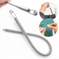 Herramienta De Encaje Rápido Flexible Para DIY 5/10pcs Aro De Resorte Con Cordón Agujas Y Hilo Multipropósito Herramienta De Encaje De Acero Inoxidable - details 2