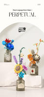 Juego De Bloques De Construcción Románticos Con Diseño De Flor Regalo Para Novia Decoración De Casa Juguetes DIY Para Niñas - details 0