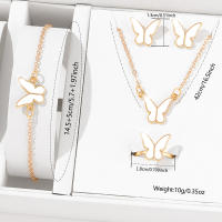 Set De 6 Relojes De Pulsera De Cuarzo Para Mujer Blanco Estilo Romano Digital Con Joyería De Mariposa Regalo Para Mamá - details 5
