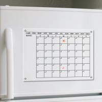 Tablero De Memoria Magnético De Acrílico Para El Hogar Con Adhesivo De Refrigerador Transparente Para Escribe Y Borrar Planificador De Mensajes - details 9