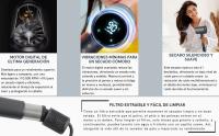 Secador de Pelo Profesional Super Hair Dryer IONIC pantalla LED táctil Diseño Innovador de Ultima generación Sin Aspas, Con Seis Accesorios, incluye soporte de pared, Boquilla Alisadora, Flyaway, Difusor, Boquilla aire suave, Boquilla suave. ALUMAR - details 5