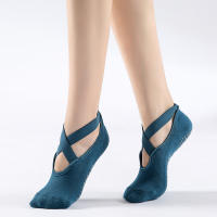 Pareja De Calcetines De Yoga Para Mujer Antideslizantes Con Correas Algodón Calcetín Ideal Para Pilates Ballet Danza Calzado De Salón - details 6