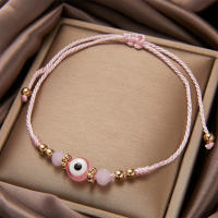 Pulsera Turca Con Ojo Maléfico Para Hombres Y Mujeres Hecha a Mano Con Hilo Tejido Y Cuentas De Cristal Para Parejas Joyería De Moda - details 1
