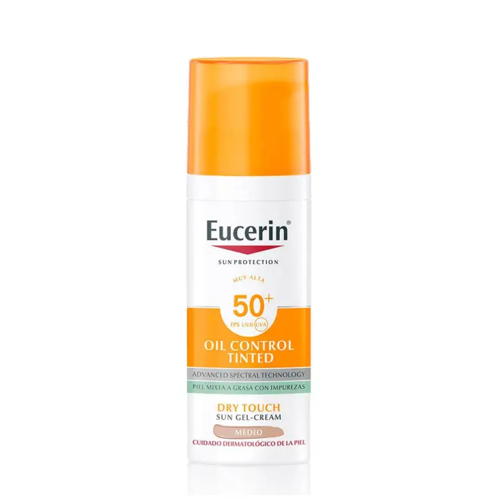 Eucerin oil control gel-crema toque seco color medio spf 50+ 50ml - 1
