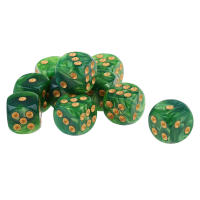 10x Dados De Mesa Para Juegos D6 Seis Cara 16mm Acrílico Dados De Cartas Juego Tablero Marcado Doble Color - details 1