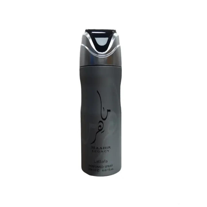 Desodorante Maahir Legacy  plata  Lattafa 250ml para hombre con colonia árabe perfume árabe fragancia fresca, duradera ,lujosa NOVEDAD - 1