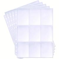 9 Páginas De Bolsillos Para Tarjetas De Colección De Deportes Dobles Con 11 Agujeros Ajustable Para Anillo De 3 Hojas Y TCG - details 0
