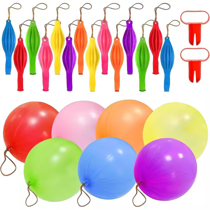 Lot de 30 ballons perforés avec 2 nœuds - 40 cm - Robustes - Ballons perforés - Accessoires de fête d'anniversaire pour enfants, mariages, fêtes d'enfants - 1
