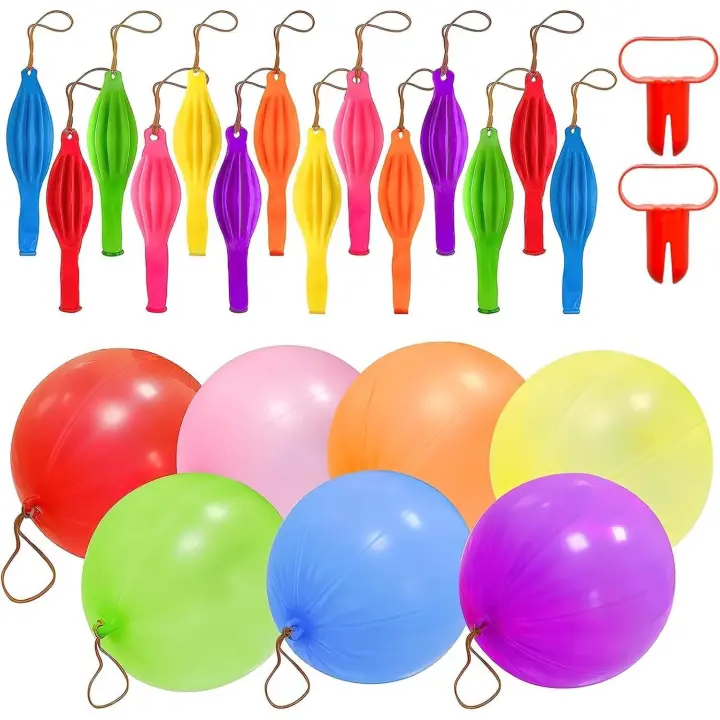 Lot de 30 ballons perforés avec 2 nœuds - 40 cm - Robustes - Ballons perforés - Accessoires de fête d'anniversaire pour enfants, mariages, fêtes d'enfants - 1