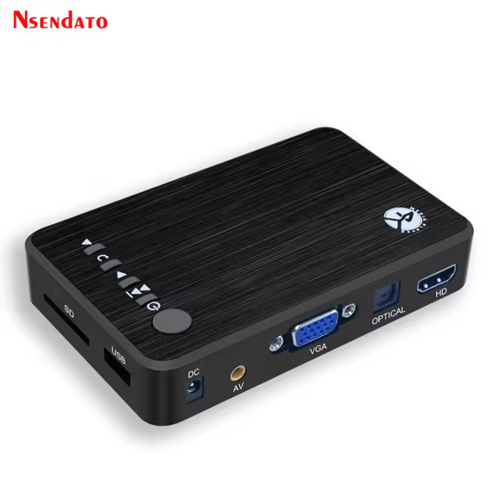 Reproductor De Medios Ultra HD 4K Para TV De Coche SD MMC RMVB MP3 USB Disco Externo HDD Soporta VGA MKV H.265 Con Control Remoto - 1