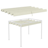 Outsunny Cubierta para Pérgola 3x2,5 m Techo de Repuesto Retráctil para Sombrilla Toldo de Tela para Cenador Jardín con 8 Orificios de Drenaje - details 0