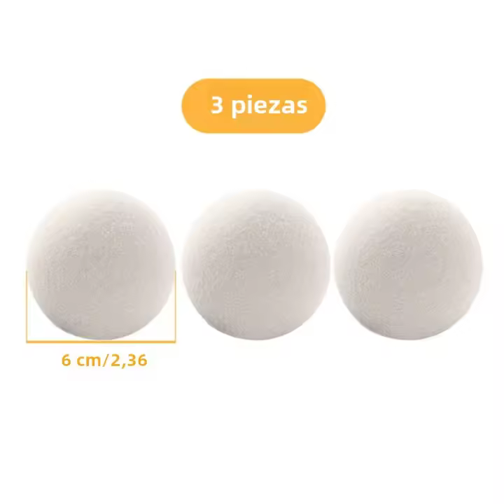 Bolas De Secado Para Lavadora Reutilizables De Lana Accesorios Para Lavandería Naturales Suavizadores De Tela 4/5/6cm Felpa - 1