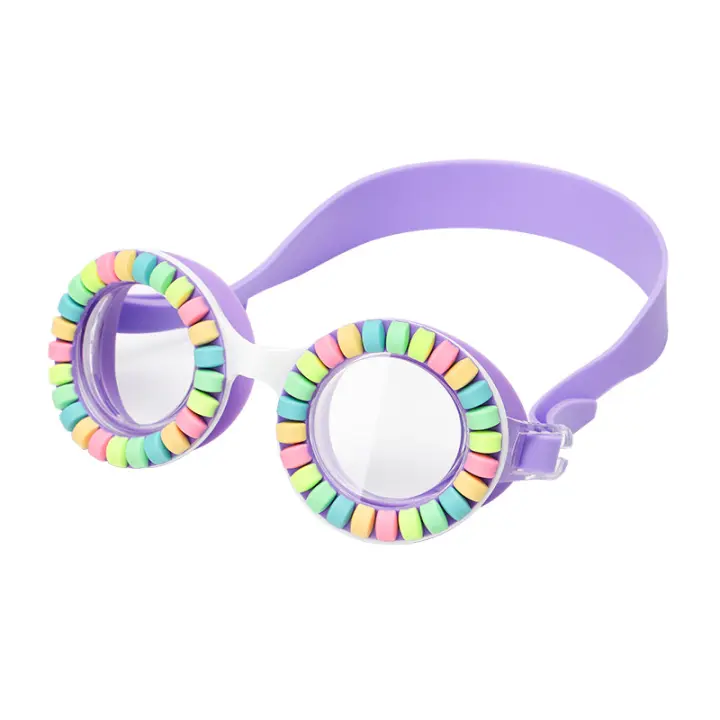 Nuevas y Lindas Gafas de Natacion para niños con forma de Bollo al vapor, Redonda, HD, Gran angular, antivaho y ajustables, suministro de Agua - 1
