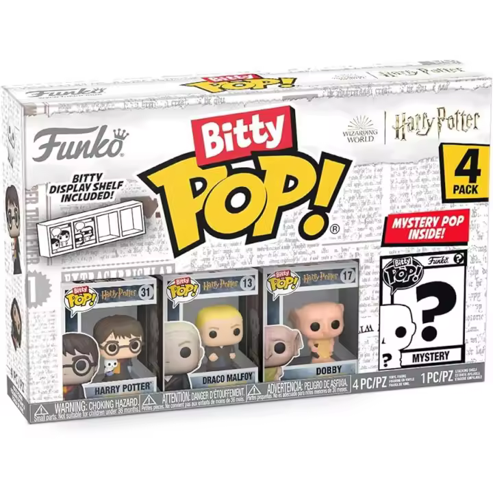 Funko Pack  4 Bitty Pop  Bittys Funko  Pop  Harry Hedwig Draco Malfoy Dobby Funko Pop Harry  Potter - 1
