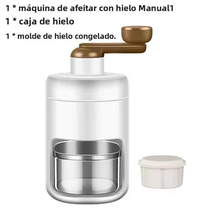 Small Ice Shaver Manual Portable Hand-cranked Kitchen Tool for Household Use Ice Crusher for Milkshakes And Smoothies PP Material - 1