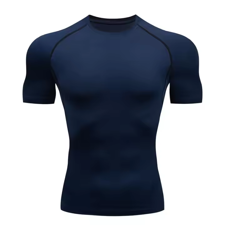 Camiseta De Compresión Para Correr Para Hombres Secado Rápido Fitness Gimnasio Rashguard T-Shirts Deportivas Bodybuilding Estirables 2023 - 1
