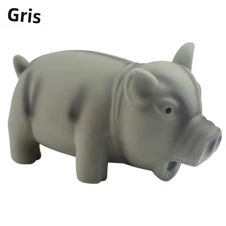 Juguete De Masticar Para Perros 1PC Látex Sonido De Cerdo Divertido Para Entrenamiento De Masticación Y Limpieza De Dientes Para Cachorros Tamaño 16*7CM Colores Rosa Blanco Amarillo - 1