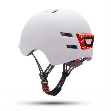Youin Casco LED frontal y trasero Blanco Talla L - 1