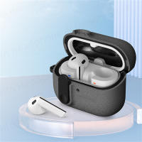 Funda Gruesa Gris Peluche Para Galaxy Buds 3 / Buds3 pro Con Llavero Antipérdida Y Anti Caída Material De Plástico Nueva 2024 - details 3