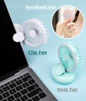 Ventilador de mano, ventilador Eléctrico portátil, badería recargable USB, Tiempo de trabajo de 3,5 a 10 horas, plegable a 90 ° - details 2