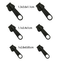 Kit De Reparación De Cremalleras Universal 6pcs Negro Rescate De Cremalleras DIY Con Dientes De Cremallera Metálica Para Bricolaje En Bolsos Ropa Y Muebles - details 5