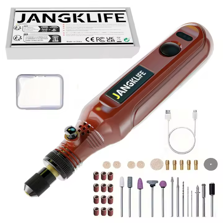 Kit De Herramienta Rotativa Sin Cable USB Para Grabado En Madera Joyería Metal Vidrio Herramienta De Engrazado Mini Taladro Sin Cable Para DIY En Casa - 1