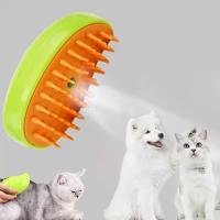 Steamy-cepillo eléctrico para perro, pulverizador para el pelo de gato, 3 en 1, herramienta para el cuidado de mascotas - details 0