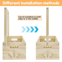 Cesta De Almacenamiento Para Bebé De Madera Con Manija Cesta De Regalo Multifuncional Para Niños Y Niñas Nuevos Padres Decoración De Baño Y Dormitorio - details 9