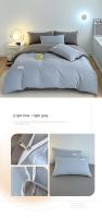 Funda De Edredón INS Estilo Lujo Doble Color Sólido Para Pareja Hotel Apartamento Hogar Algodón 100% Bordado De Alta Calidad - details 28