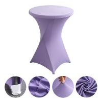 Conjunto De Barra De Cojín Cuatro Esquinas Para Boda En Hotel Color Sólido Funda De Mesa Elástica Circular De Poliéster 100% Decoración De Fiesta - details 7
