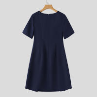 ZANZEA Vestido Elegante Para Mujer Oficina Estilo Coreano Vintage Manga Corta Cintura Ajustada Vestido Mini Verano A-Line Para Fiesta - details 8