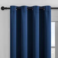 Cortina De Negocios 1Pc Color Sólido Negro Bloqueo De Luz Para Dormitorio Cocina Sala De Estar Decoración De Habitaciones - details 0