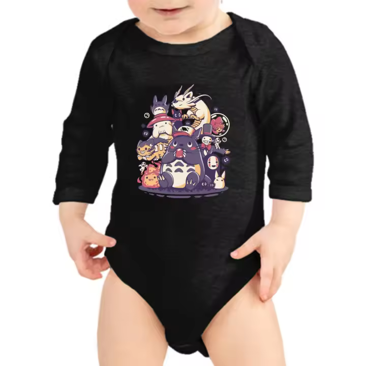 The Fan Tee Body Manga larga de Bebe Ghibli Totoro Nausica Chihiro  084 - 1