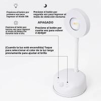 Lámpara De Pared LED Con Sensor De Movimiento 180° Rotación Luz Nocturna De 3 Niveles De Brillo Para Estudio Pasillo Camping Decoración Artística - details 3