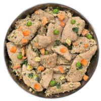 Comida Cocinada para Perros y Cachorros con Pavo, Espinacas, Manzanas y Hierbas - Fácil Digestión - 6 Unidades x 400 gr - ANIMALUJOS - details 1