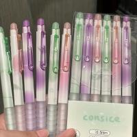 6Pcs Bolígrafo Gel Erasable Retráctil 0.5mm Tinta Azul Recargable Duradero Para Escritura Bolígrafo De Mariposa Cute - details 0