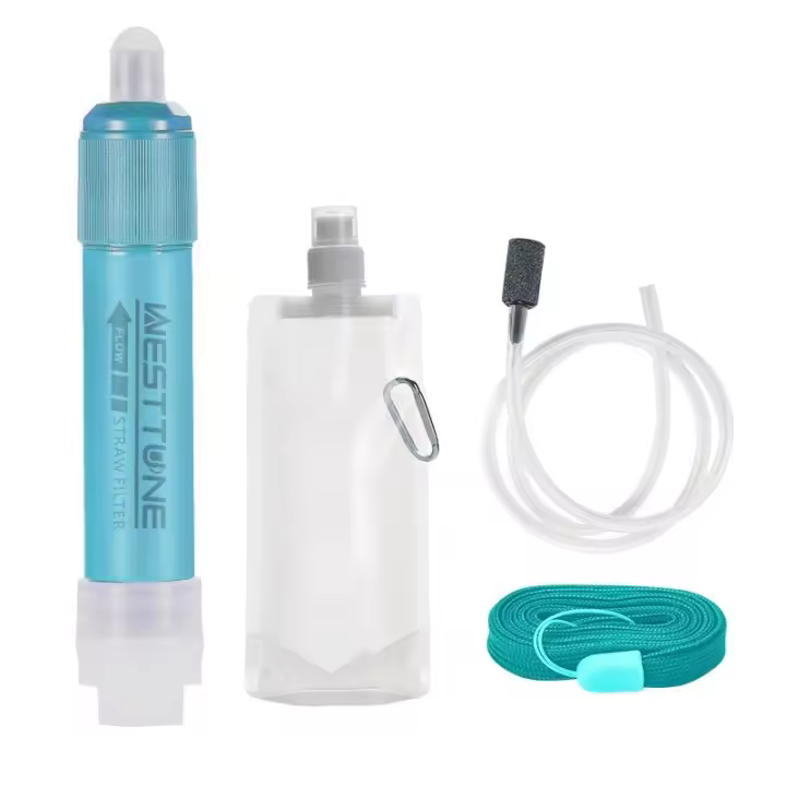 Set De Filtro De Agua Portátil Para Exteriores Mini Con Fibra De Carbono TUP Purificador De Agua Para Supervivencia O Suministros De Emergencia - 1