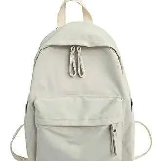 Mochila de moda para mujer con correa para equipaje, elegante y espaciosa, para viajes diarios (blanca) - 1