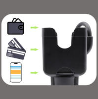 Soporte De Teléfono Móvil BLALION Multifuncional 3 En 1 Expansor De Porta Vidrio Con Base Giratoria Ajustable Y Clip De Almacenamiento Para Coche Negro ABS + Aluminio - details 13