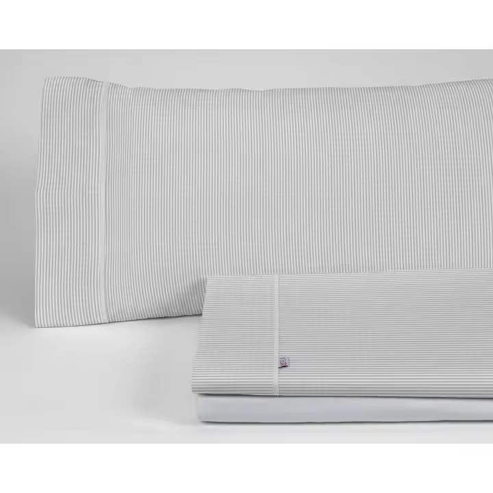 Juego de sábanas Greta color perla - Cama de 90 (3 piezas) - 100% algodón - 200 hilos. Gramage: 125 - Fijalo - 1