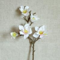 Decoración De Habitación Magnolia Artificial Múltiples Cabezas Flores Simuladas Para Interior Estilo De Ramo De Flores Tamaño 20*5*5CM - details 1