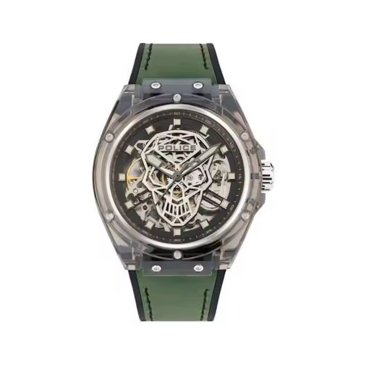 Police Reloj Hombre Analogico Cuarzo con Correa de Silicona PEWGR1592404 - 1