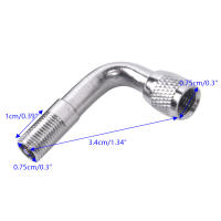 2pcs Adaptador De Extensión De Válvula De Neumático Para Motocicleta Y Coche 90 Grados Extensor De Válvula De Neumático De Ángulo De 90 Grados Accesorios De Neumáticos - details 0